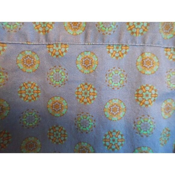 j.ferrar stretch blue kaleidoscope slim print button down - Picture 4 of 7
